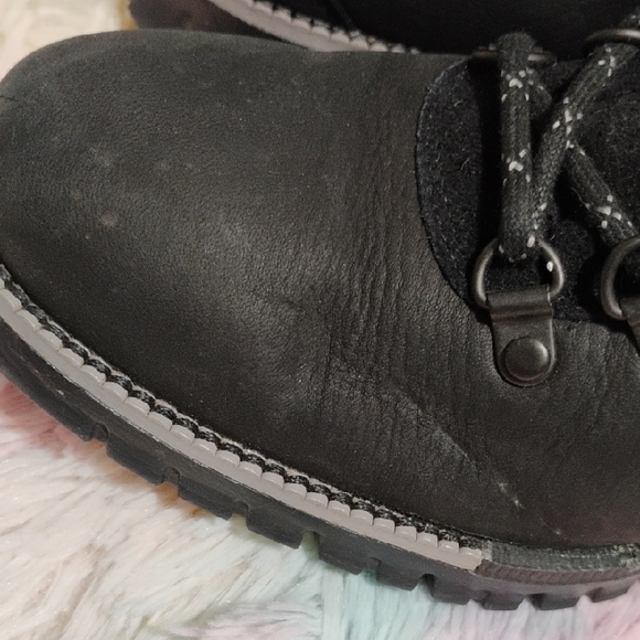 Cole Haan Worn 1x ZeroGrand Waterproof Black Leather Hiker Boots Sz.9 #52 - Picture 13 of 14